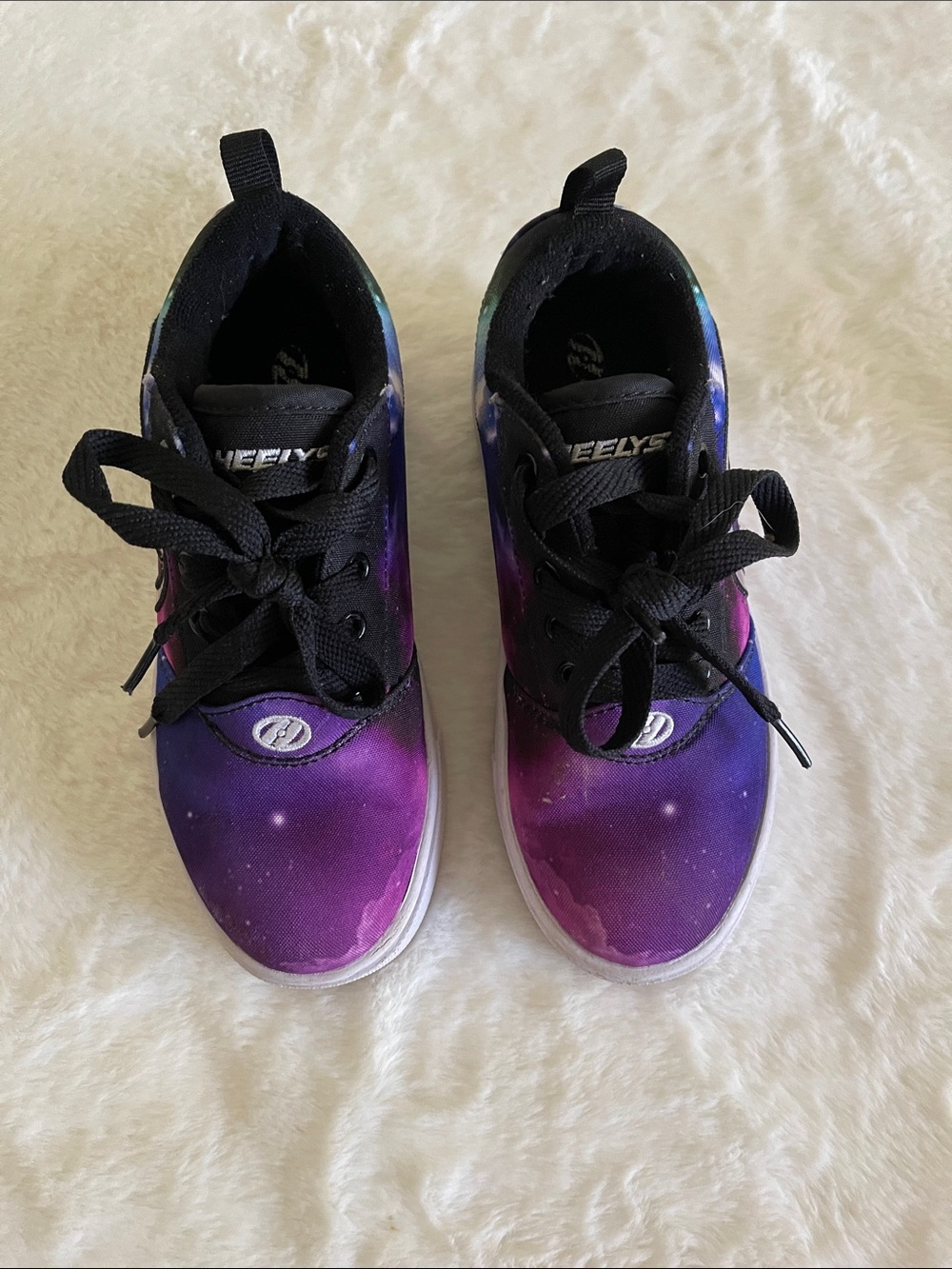 Heelys Kids Purple Galaxy Lace-Up Skate Sneakers SZ  Youth 1